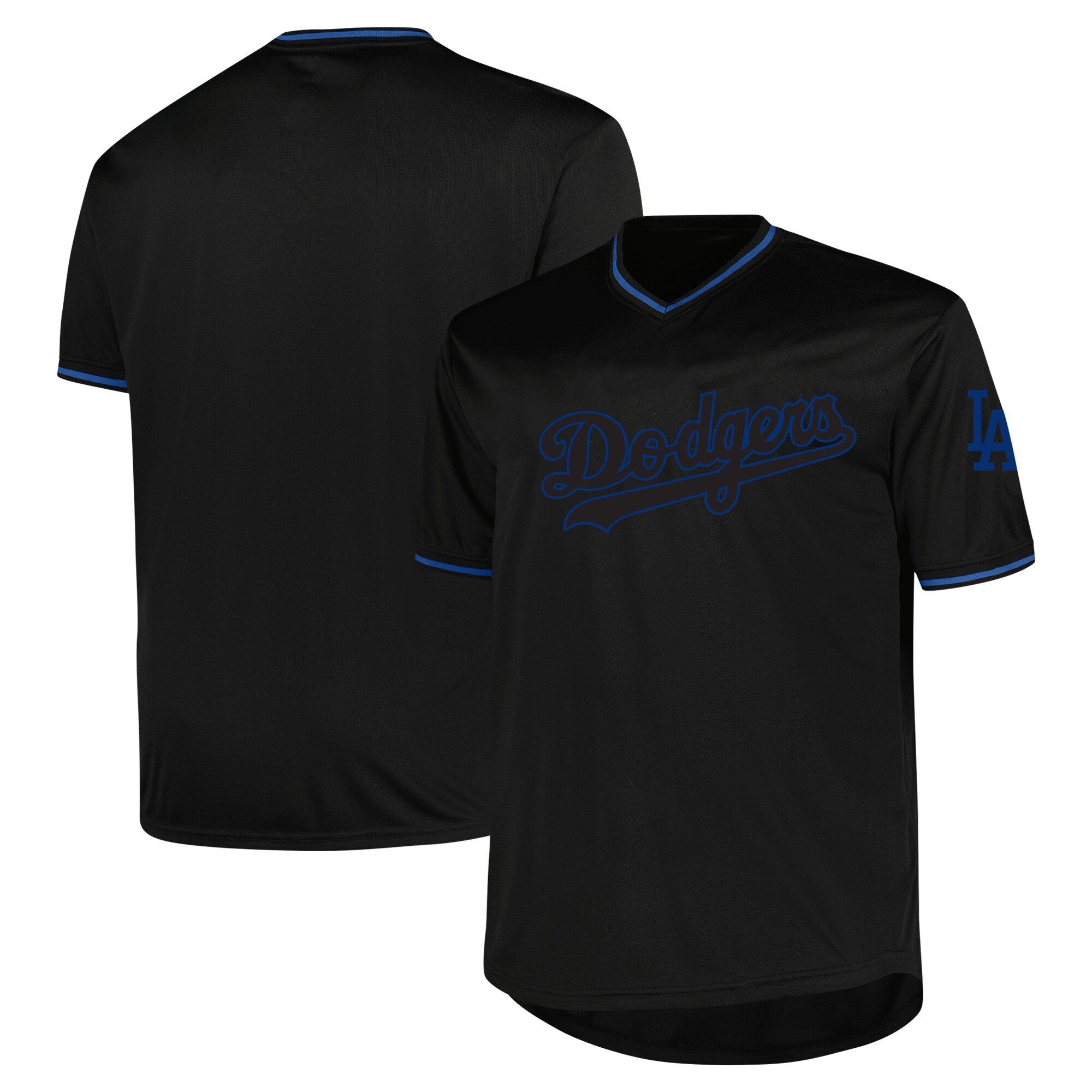 Los Angeles Dodgers Profile Black Big Tall Pop Fashion MLB Jersey Men's