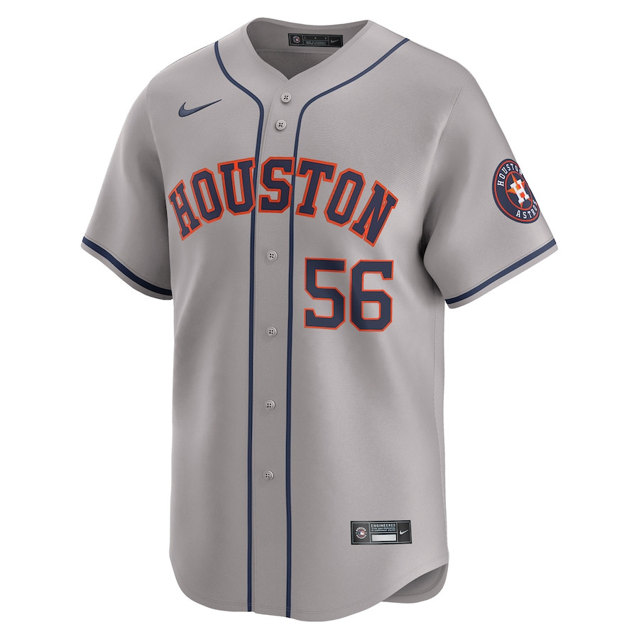 Ronel Blanco 56 Houston Astros Away Limited Gray MLB Jersey Men's