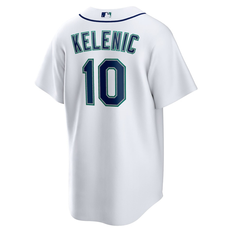 Jarred Kelenic 10 Seattle Mariners Home White MLB Jersey Men's