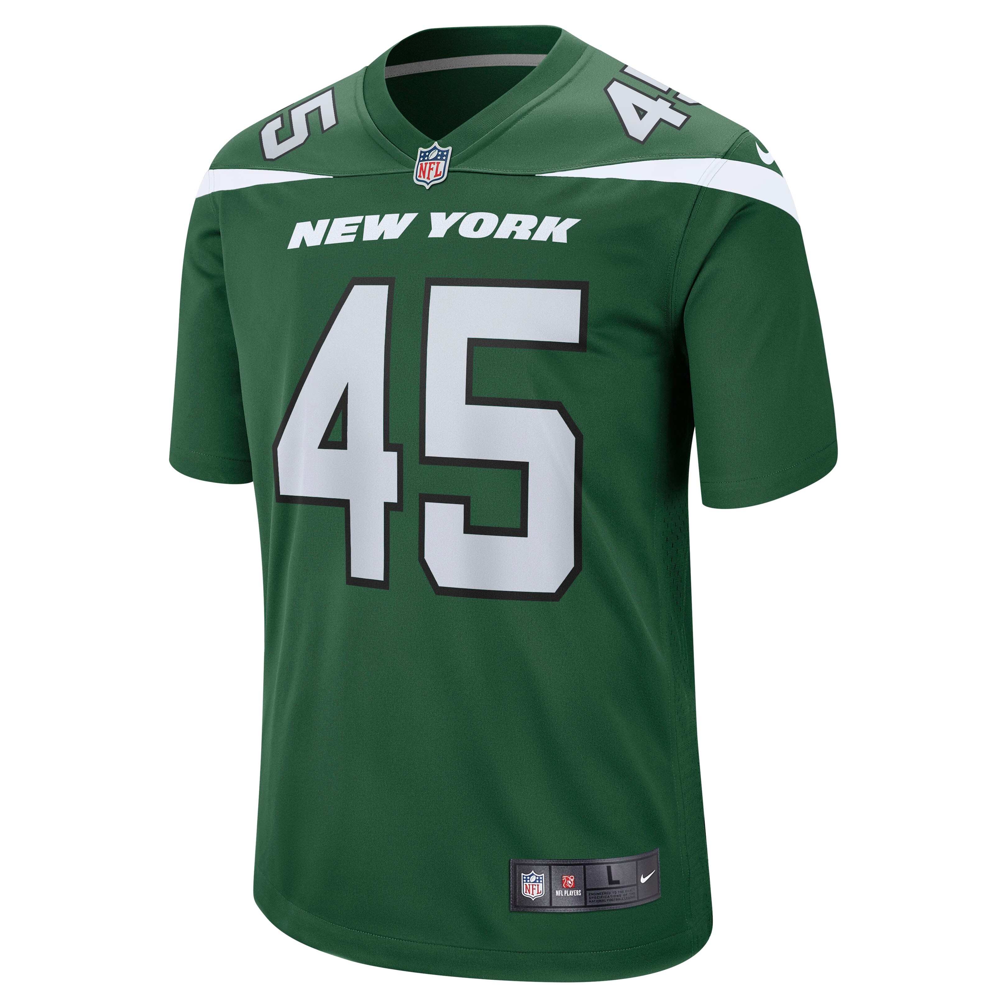 New York Jets Hamsah Nasirildeen Gotham Green Game NFL Jersey Men's