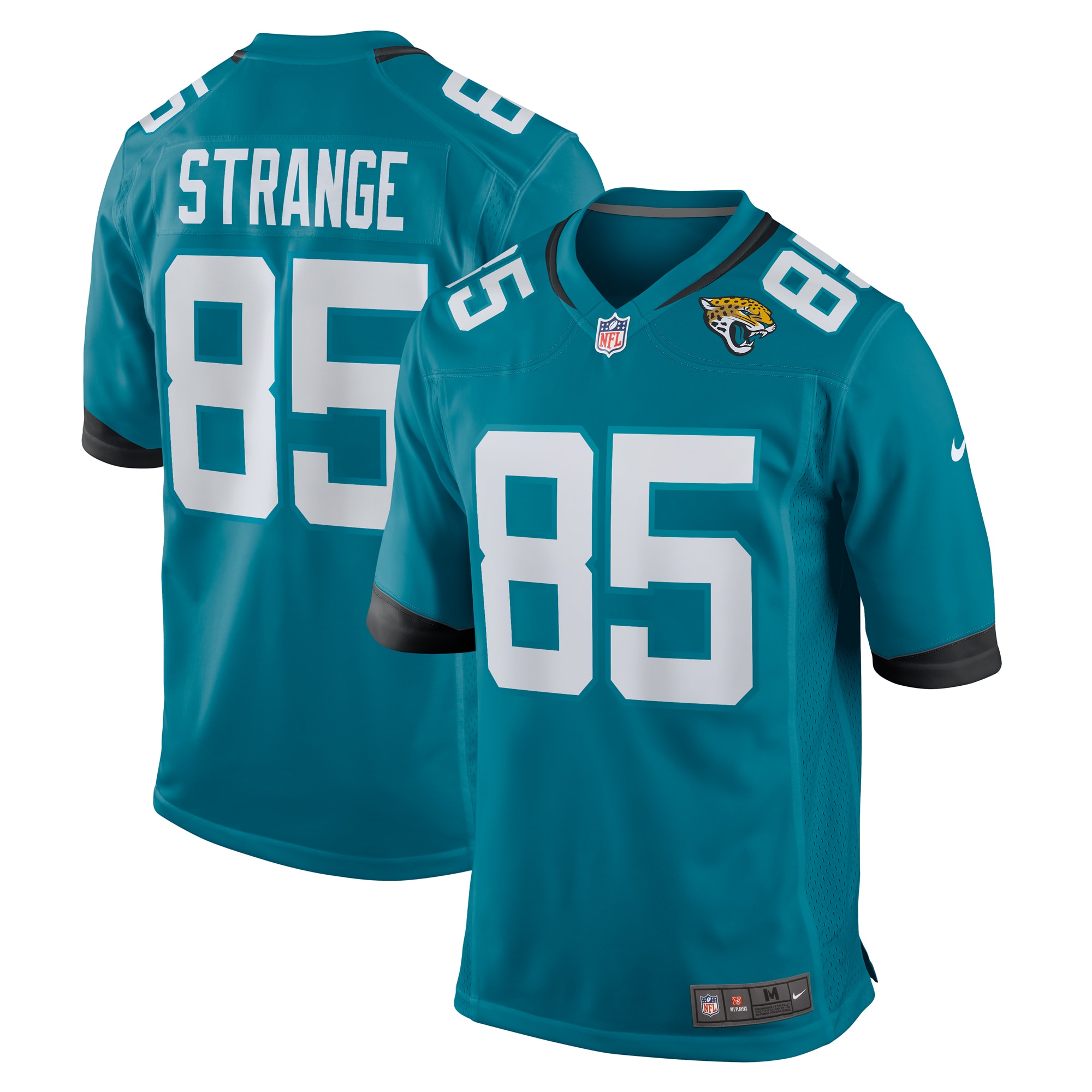Jacksonville Jaguars Brenton Strange Teal Team Game NFL Jersey Men's