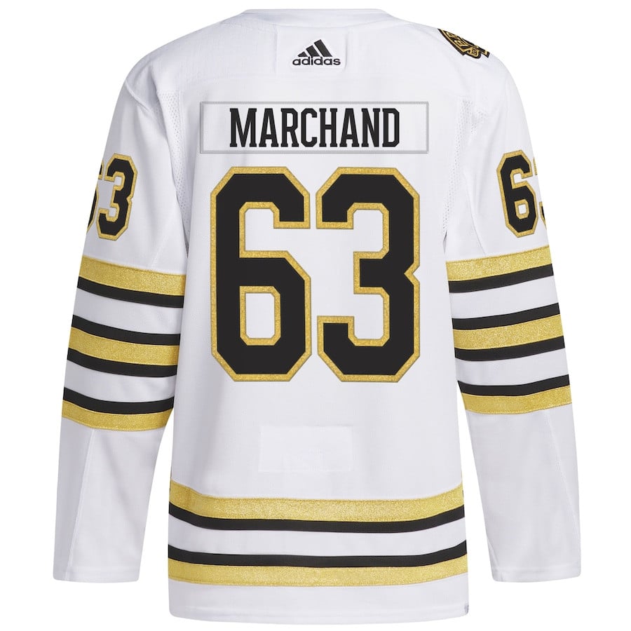 Brad Marchand 63 Boston Bruins Primegreen White NHL Jersey Men's