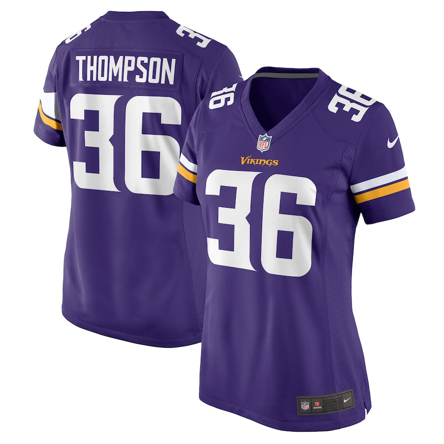 NaJee Thompson 36 Minnesota Vikings Game Purple NFL Jersey Women's