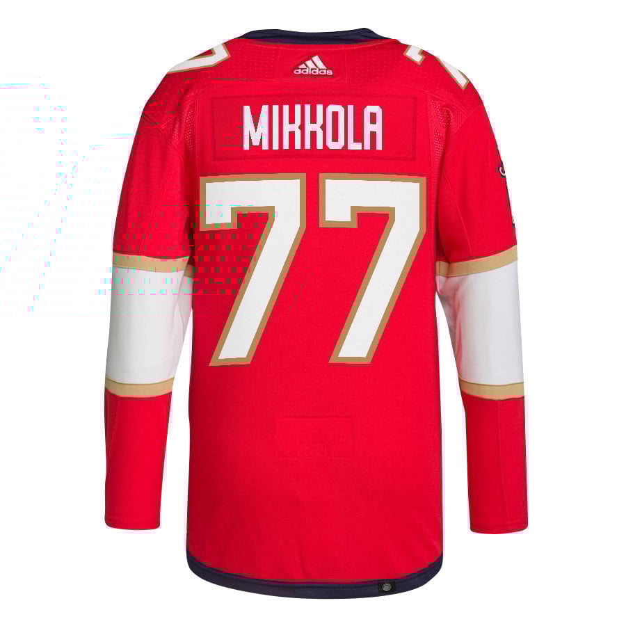 Niko Mikkola 77 Florida Panthers 2024 STANLEY CUP Final Home Breakaway Red NHL Jersey Men's