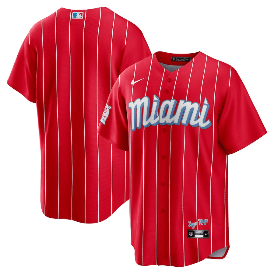 Miami Marlins City Connect Team Red MLB Jersey Men's