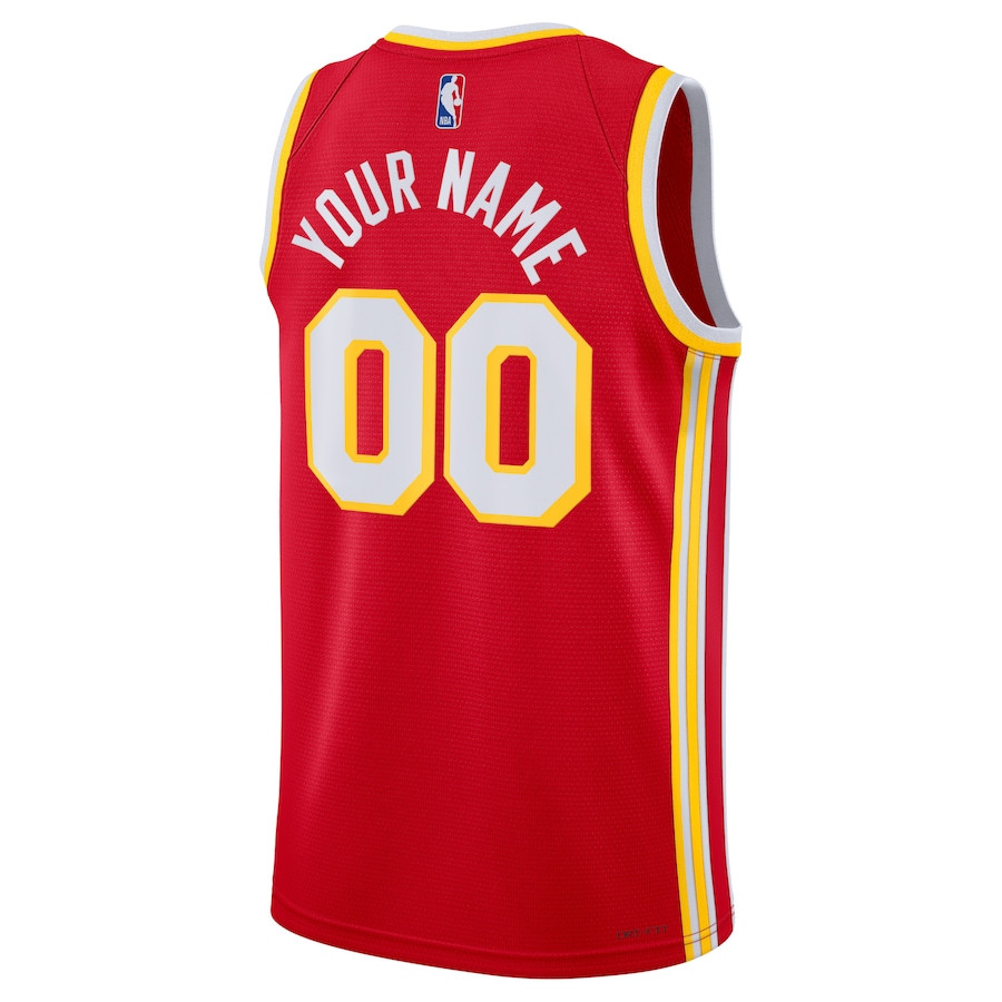 Atlanta Hawks 2023/24 Icon Swingman Custom Red NBA Jersey Men's