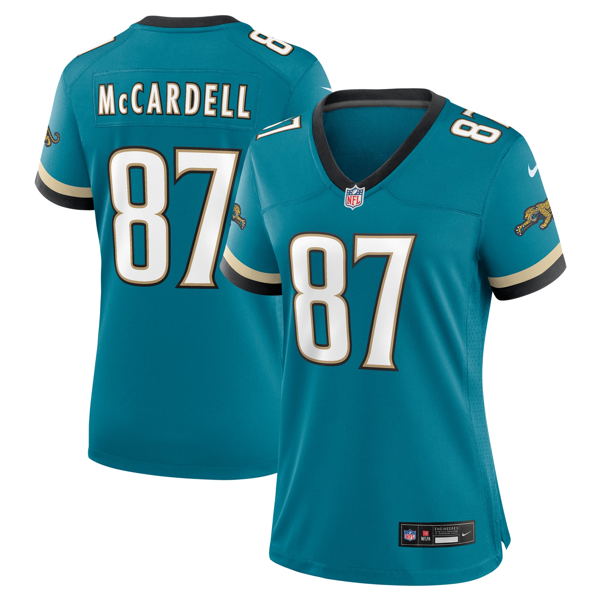 Jacksonville Jaguars Keenan McCardell Teal Prowler Throwback Retired Player Game NFL Jersey Women's