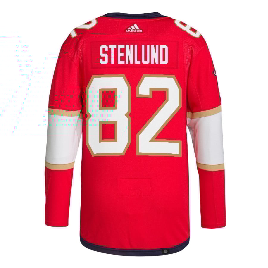 Kevin Stenlund 82 Florida Panthers 2024 STANLEY CUP Final Home Breakaway Red NHL Jersey Men's