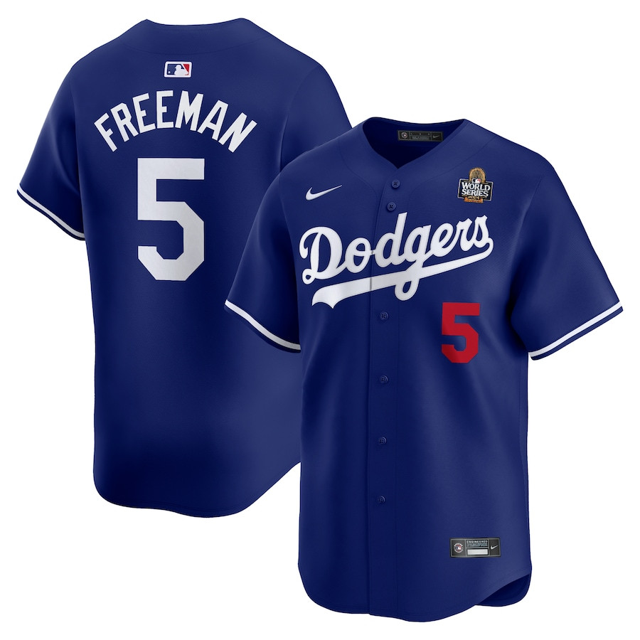 Freddie Freeman 5 Los Angeles Dodgers 2024 World Series Home Limited Player Royal MLB Jersey Men's