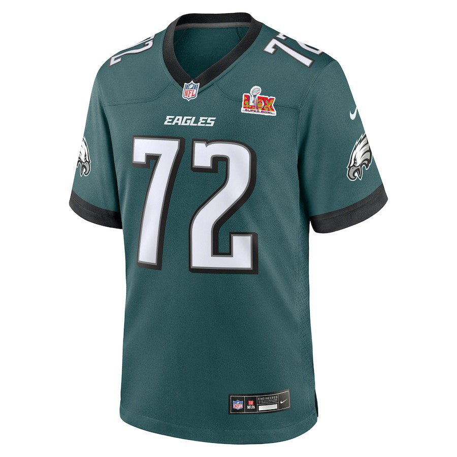 Darian Kinnard #72 Philadelphia Eagles Super Bowl LIX Midnight Green NFL Jersey Youth