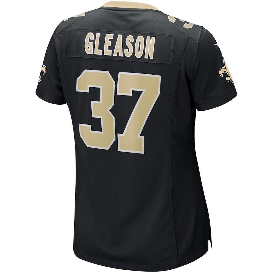 Steve Gleason 37 New Orleans Saints Game Retired Black NFL Jersey Women's