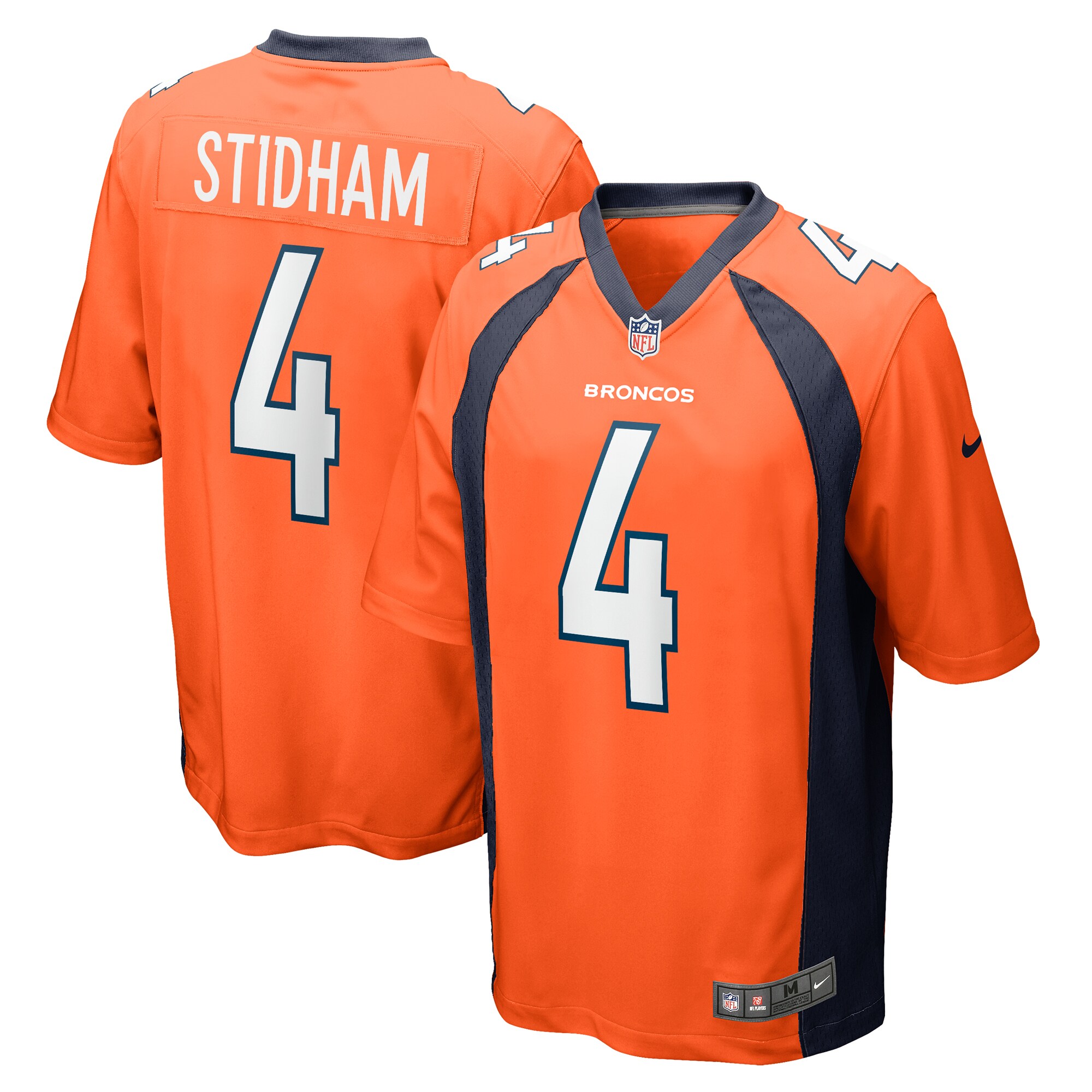 Denver Broncos Jarrett Stidham Orange Game Player NFL Jersey Men's