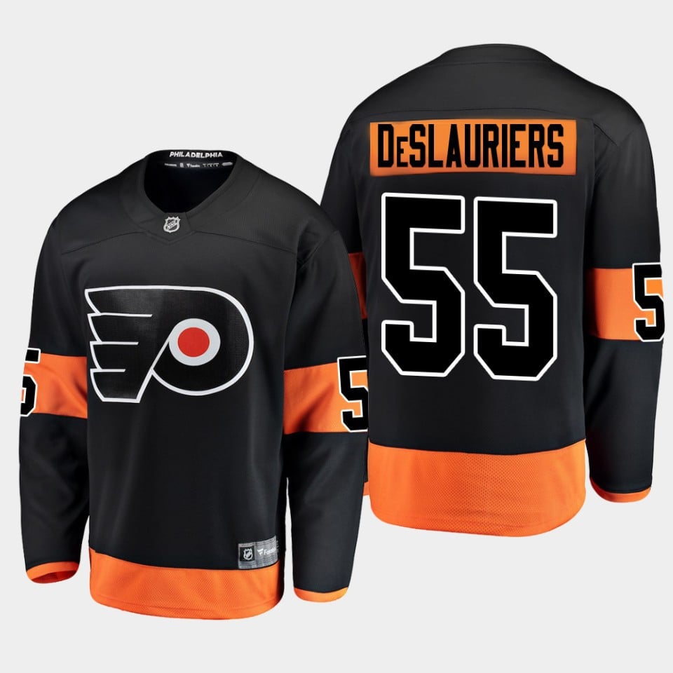 Philadelphia Flyers Nicolas Deslauriers 55 Alternate Black Breakaway Player NHL Jersey Men's