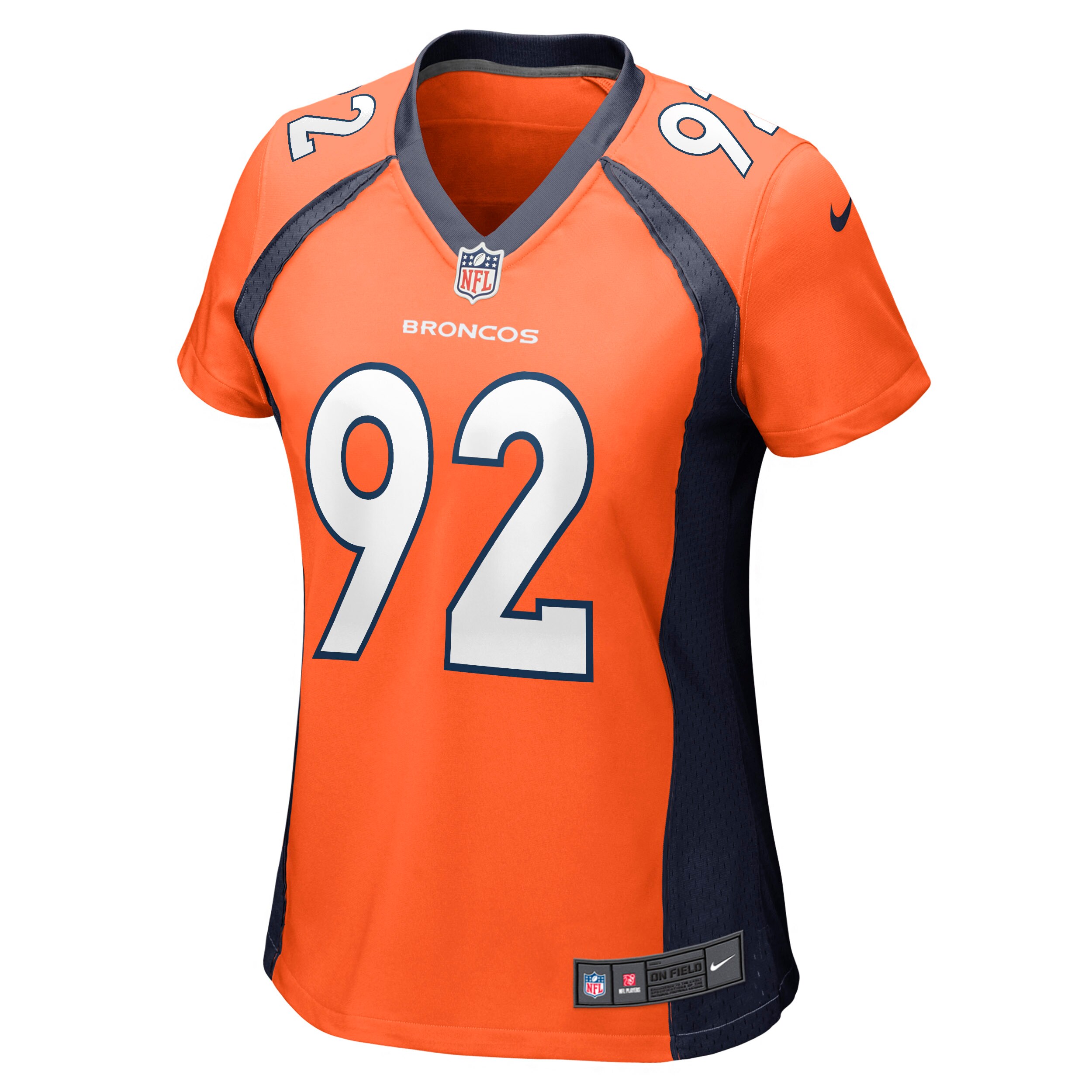 Denver Broncos Jonathan Harris Orange Game NFL Jersey Women's