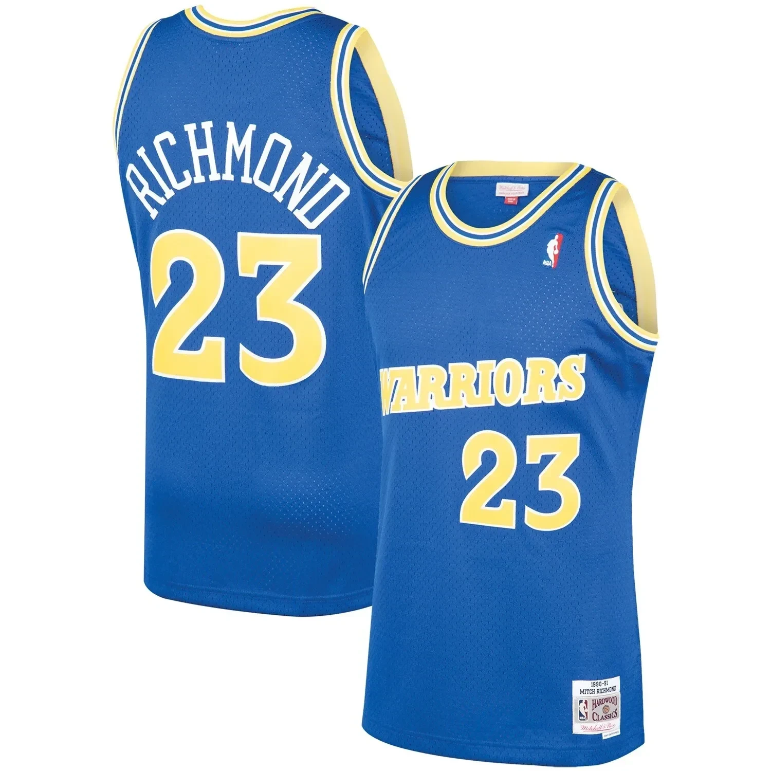 Mitch Richmond Golden State Warriors Mitchell Ness 1990-91 Hardwood Classics Swingman Player Royal NBA Jersey Men's