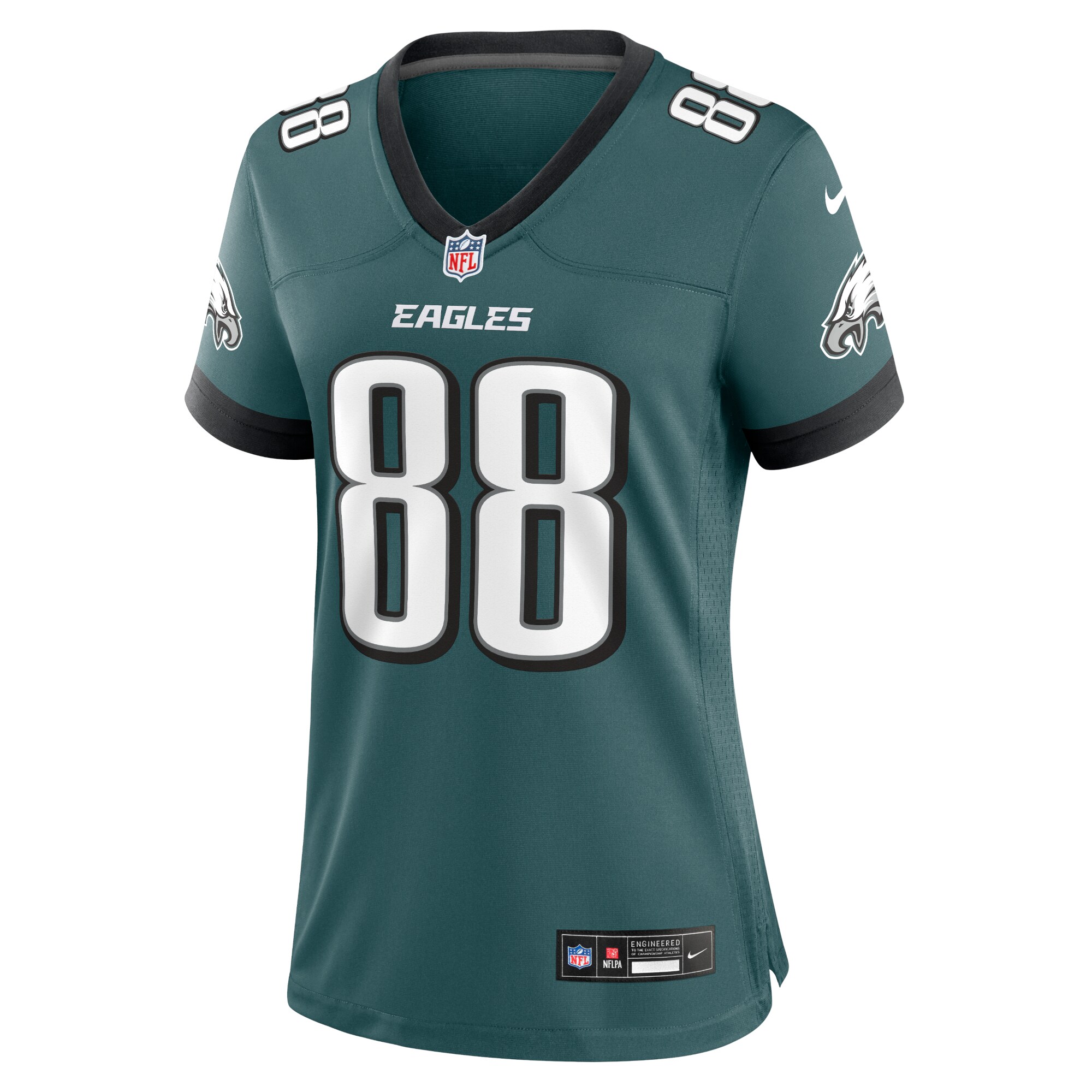 Philadelphia Eagles Dallas Goedert Midnight Green Team Game NFL Jersey Women's