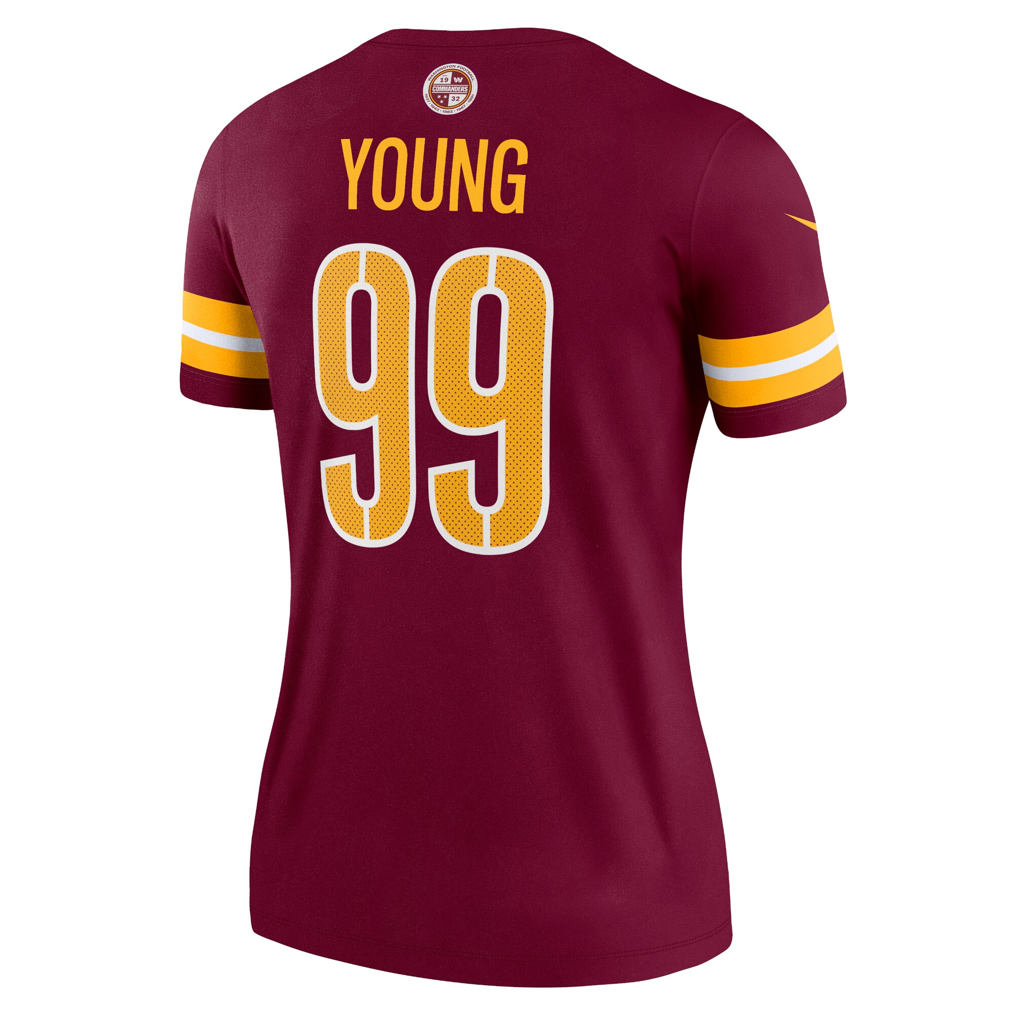Washington Commanders Chase Young Burgundy Legend Player Performance Top NFL Jersey Women's