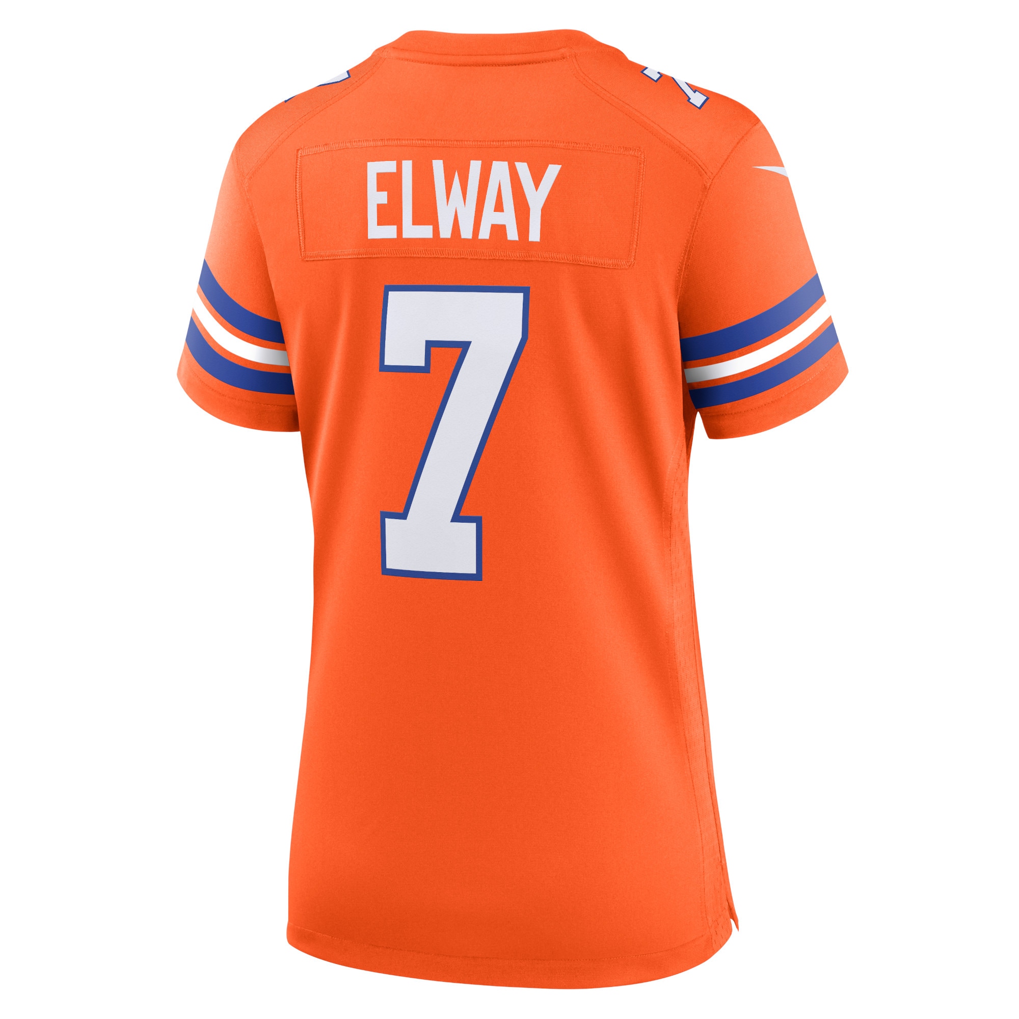 Denver Broncos John Elway Orange Mile High Collection 1977 Throwback Player Game NFL Jersey Women's