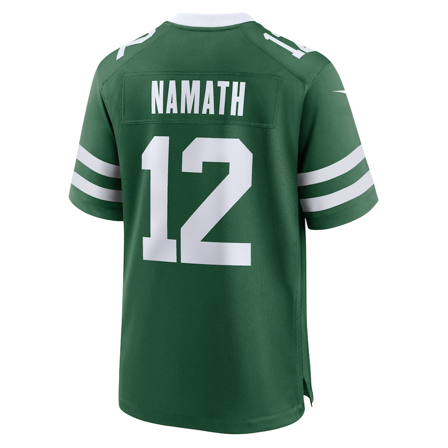 Joe Namath 12 New York Jets Game Legacy Green NFL Jersey Men's