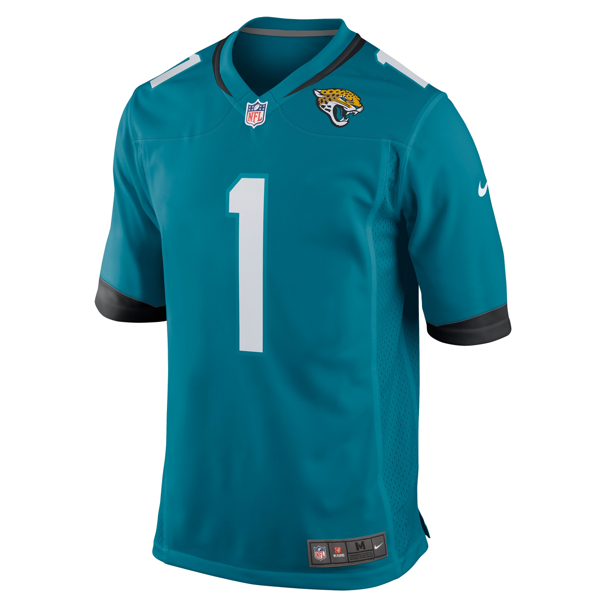 Jacksonville Jaguars Number 1 Dad Teal Game NFL Jersey Men's