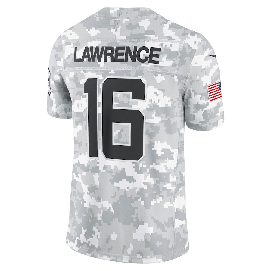 Trevor Lawrence 16 Jacksonville Jaguars 2024 Salute to Service Limited Arctic Camo NFL Jersey Men's