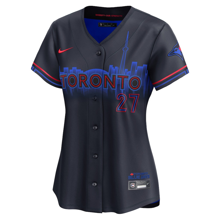 Vladimir Guerrero Jr. 27 Toronto Blue Jays 2024 City Connect Limited Navy MLB Jersey Women's