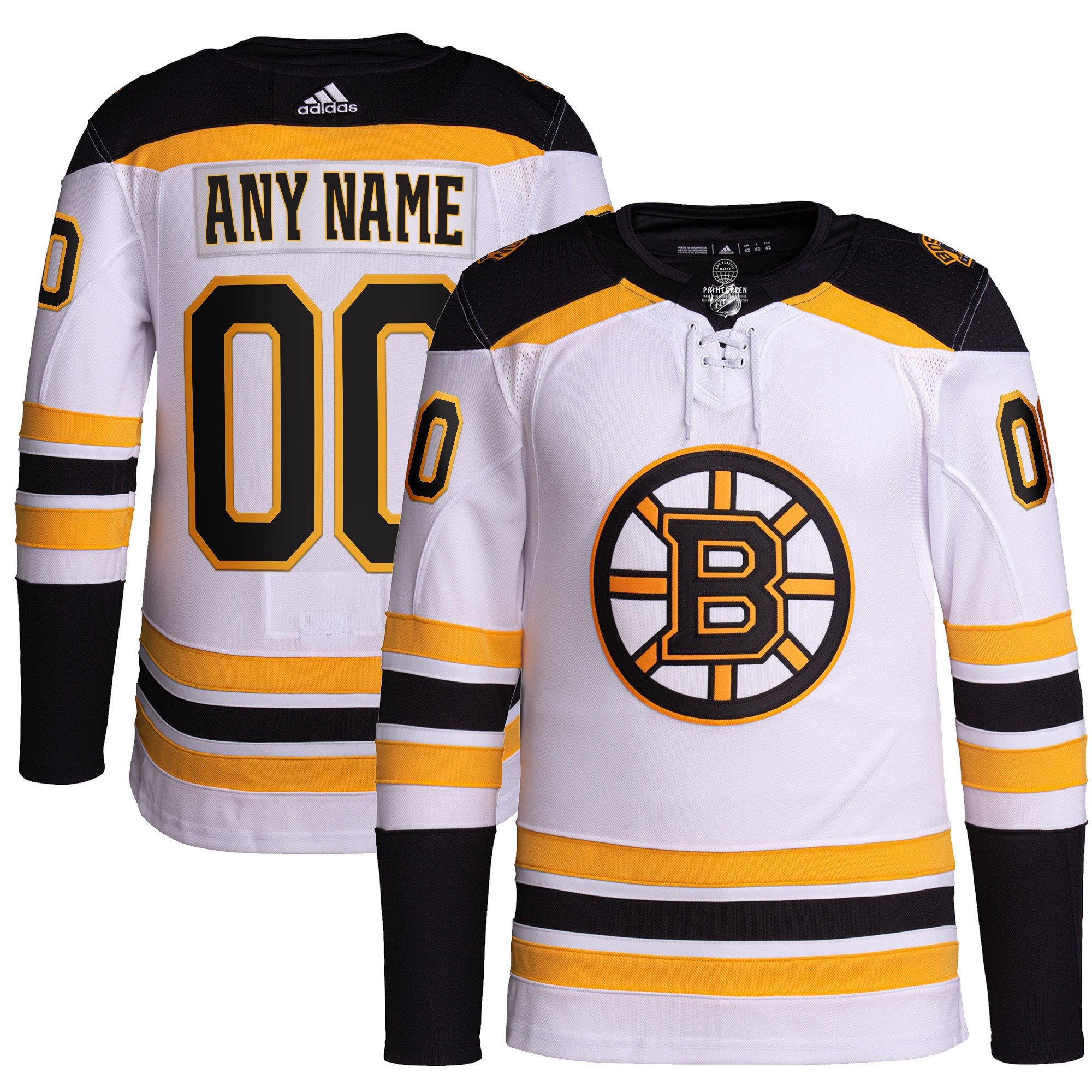 Boston Bruins Away Primegreen Custom Black NHL Jersey Men's