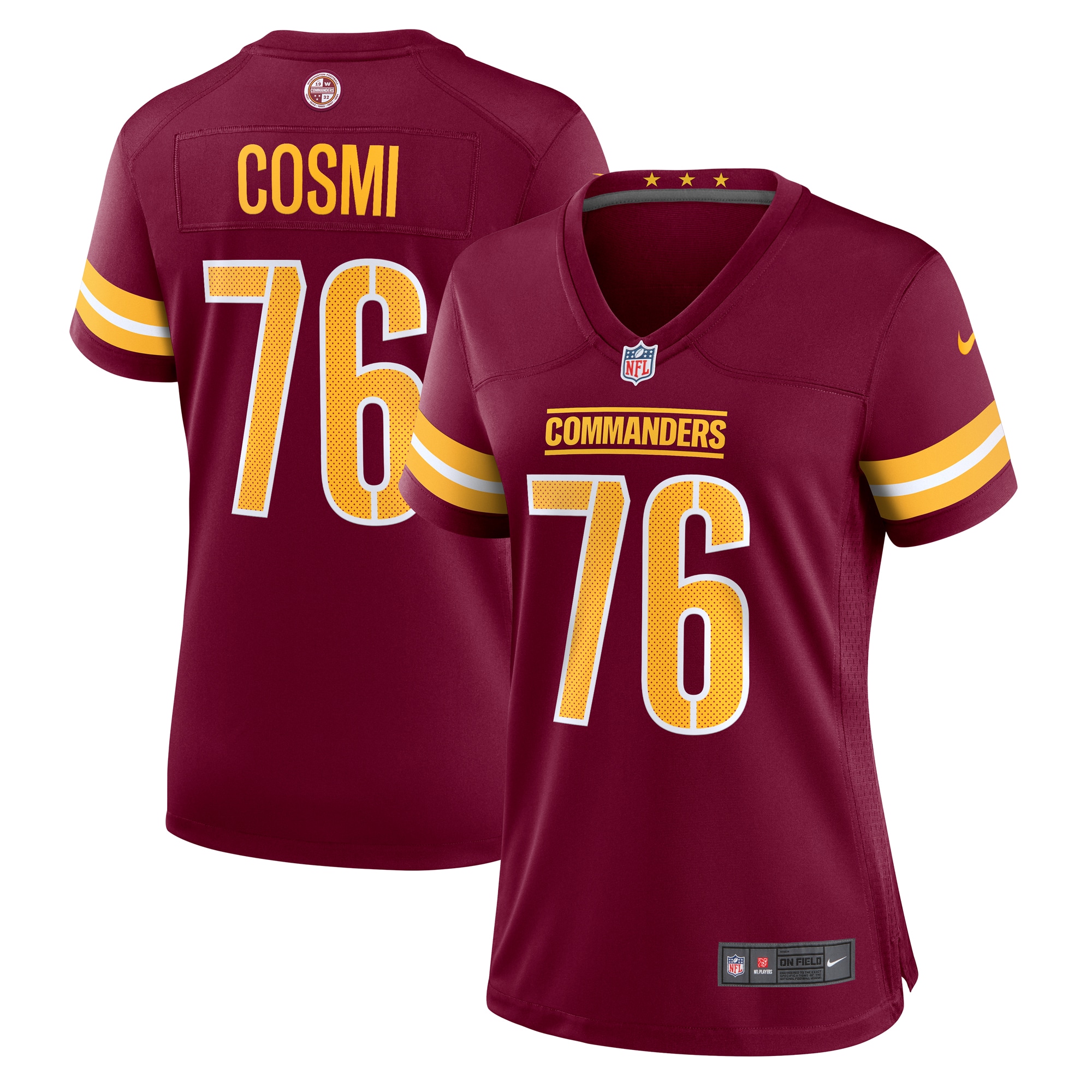 Washington Commanders Sam Cosmi Burgundy Game NFL Jersey Women's