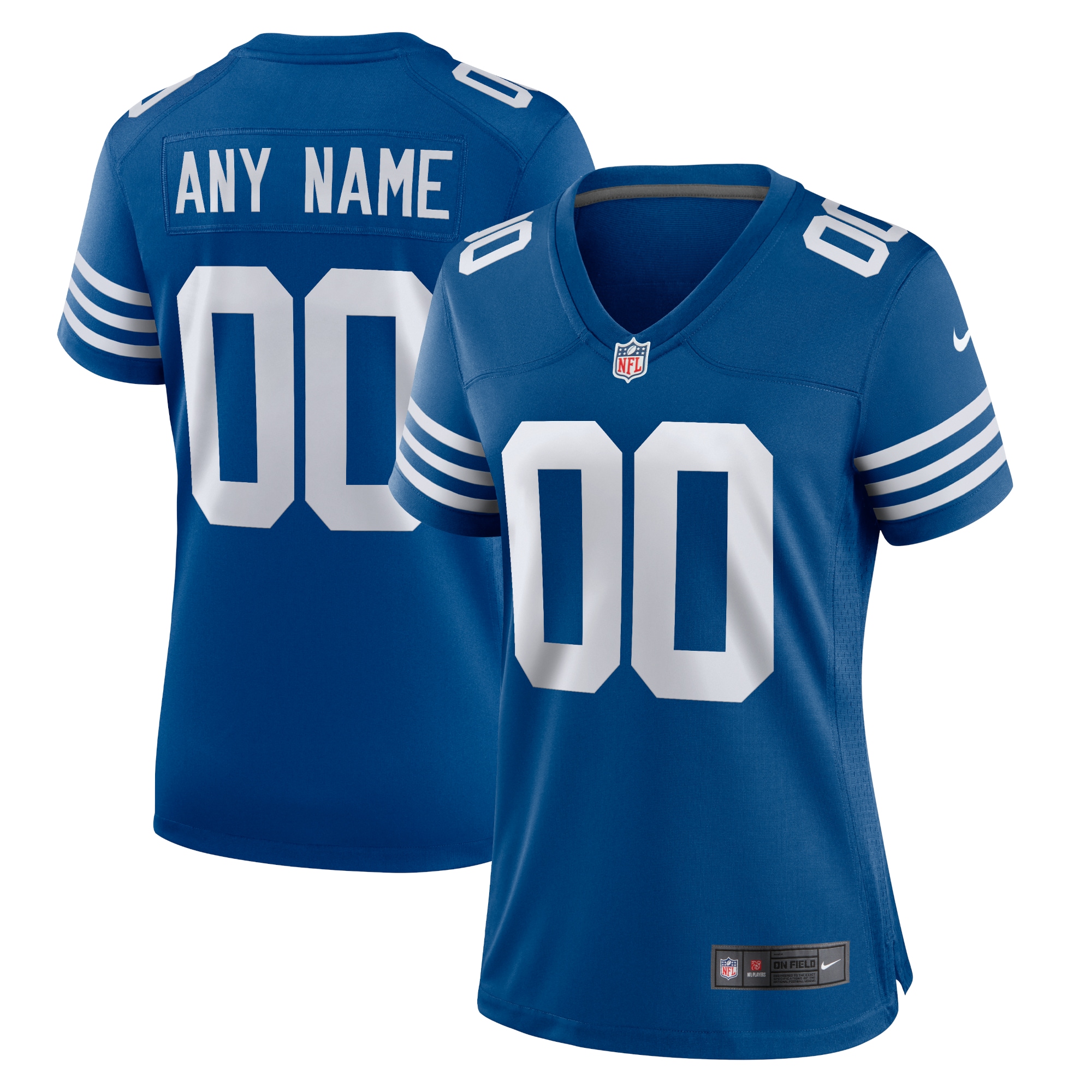 Indianapolis Colts Royal Alternate Custom NFL Jersey Women's