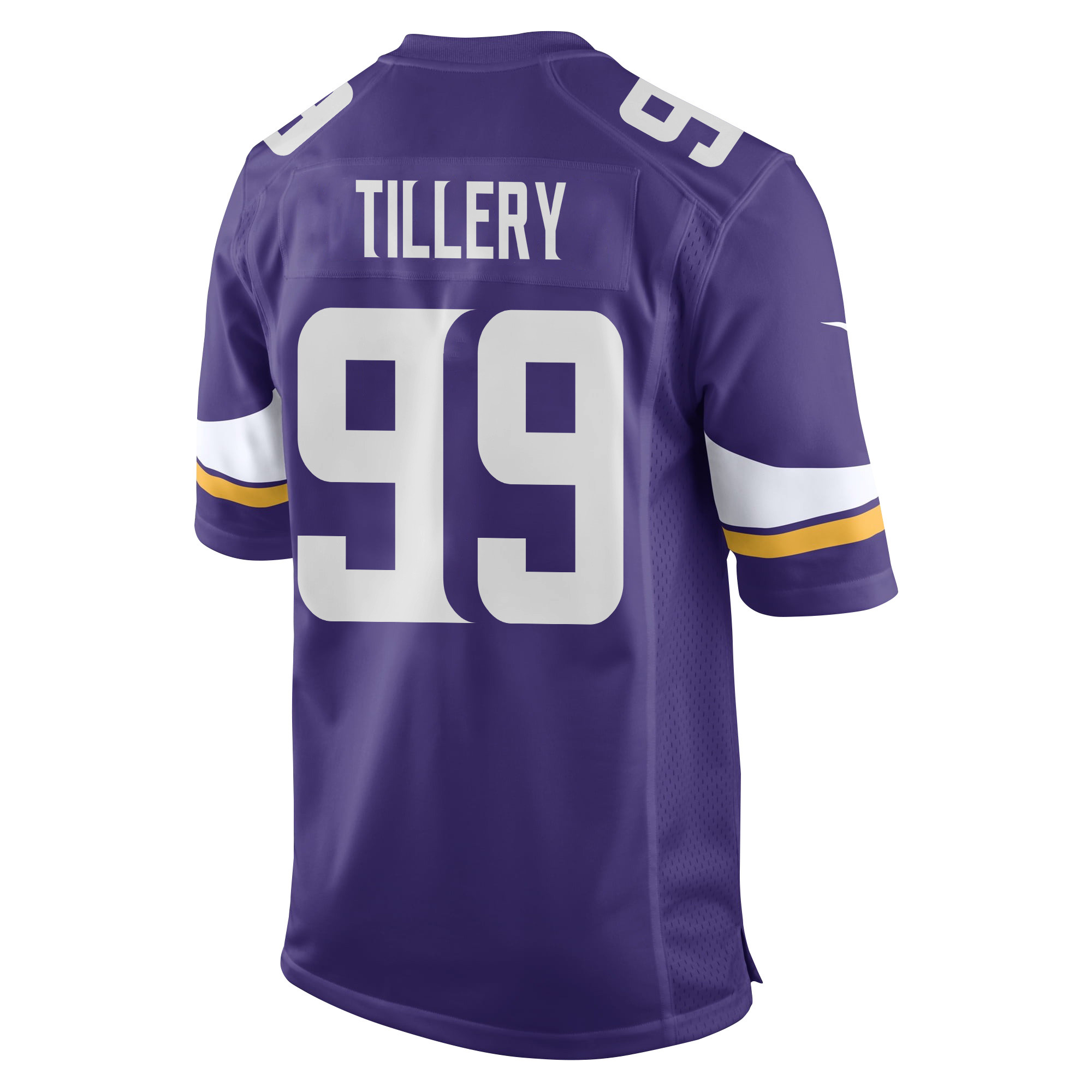 Jerry Tillery 99 Minnesota Vikings Super Bowl LIX New Orleans Patch Game Purple NFL Jersey Men's