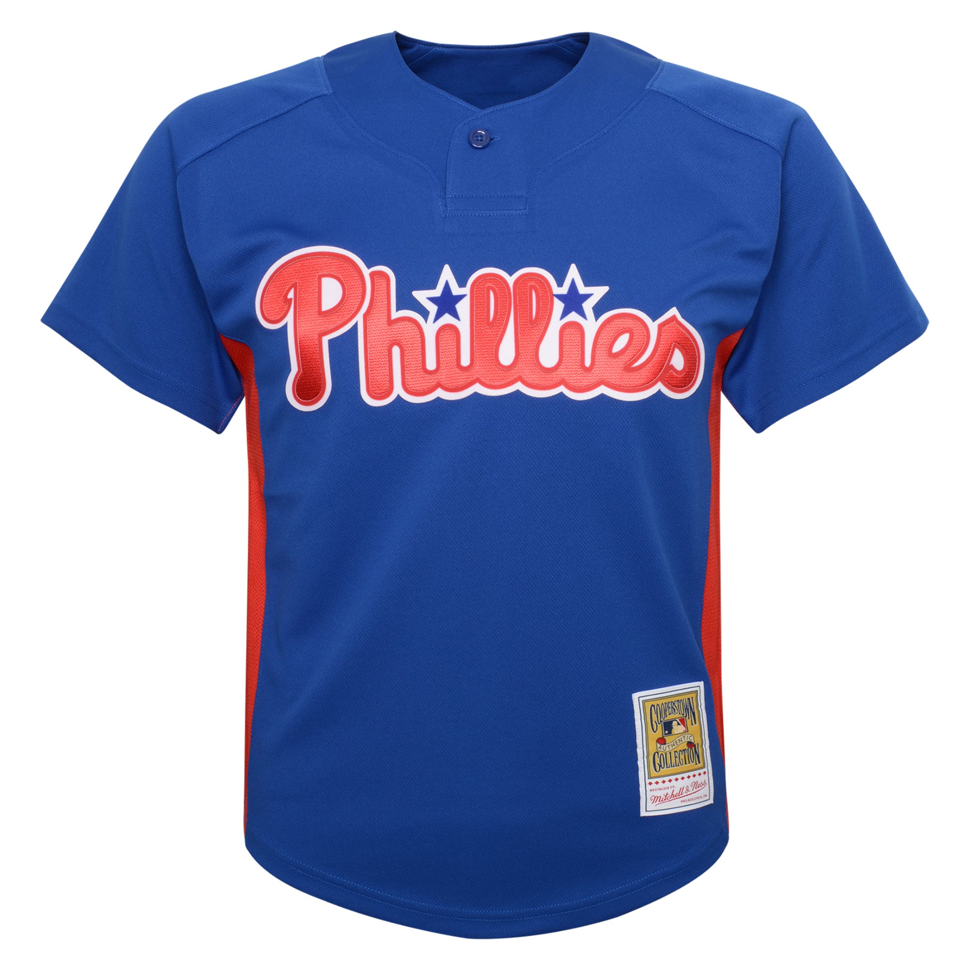 Philadelphia Phillies Roy Halladay Mitchell Ness Royal Cooperstown Collection Mesh Batting Practice MLB Jersey Youth
