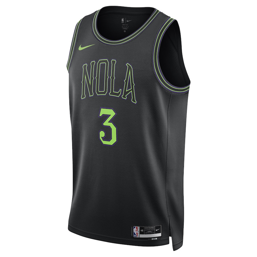 CJ McCollum 3 New Orleans Pelicans 2023/24 City Edition Swingman Black NBA Jersey Men's
