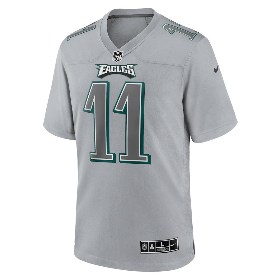 A.J. Brown 11 Philadelphia Eagles Atmosphere Fashion Game Gray NFL Jersey Men's