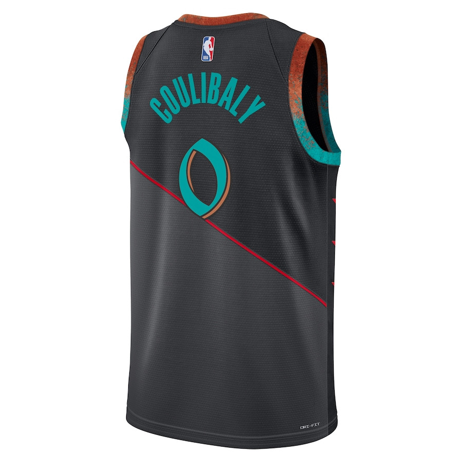 Bilal Coulibaly 0 Washington Wizards 2023/24 City Edition Swingman Black NBA Jersey Men's