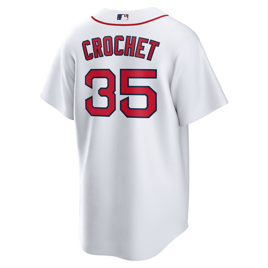 Garrett Crochet 35 Boston Red Sox Home White MLB Jersey Men's