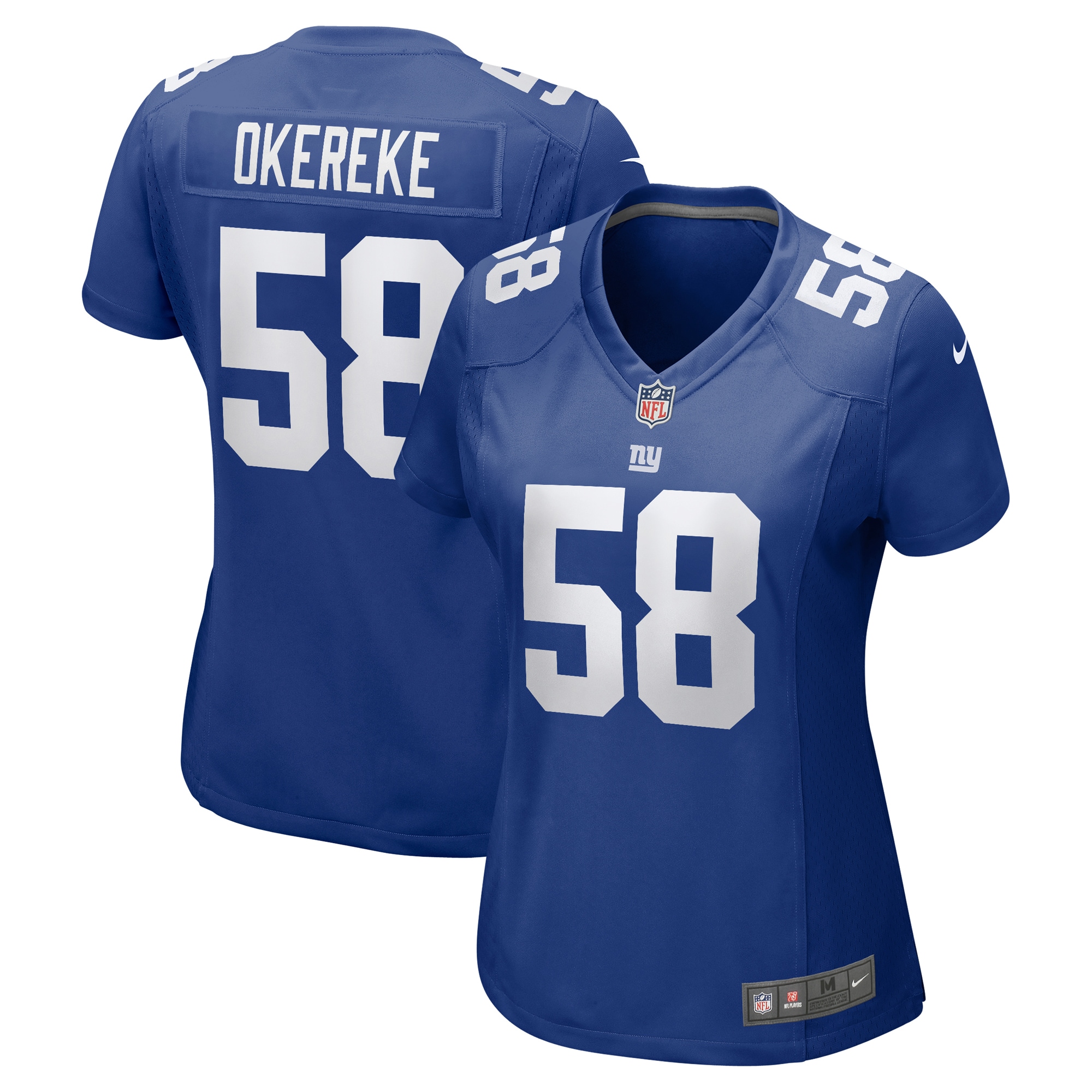 New York Giants Bobby Okereke Royal Game Player NFL Jersey Women's