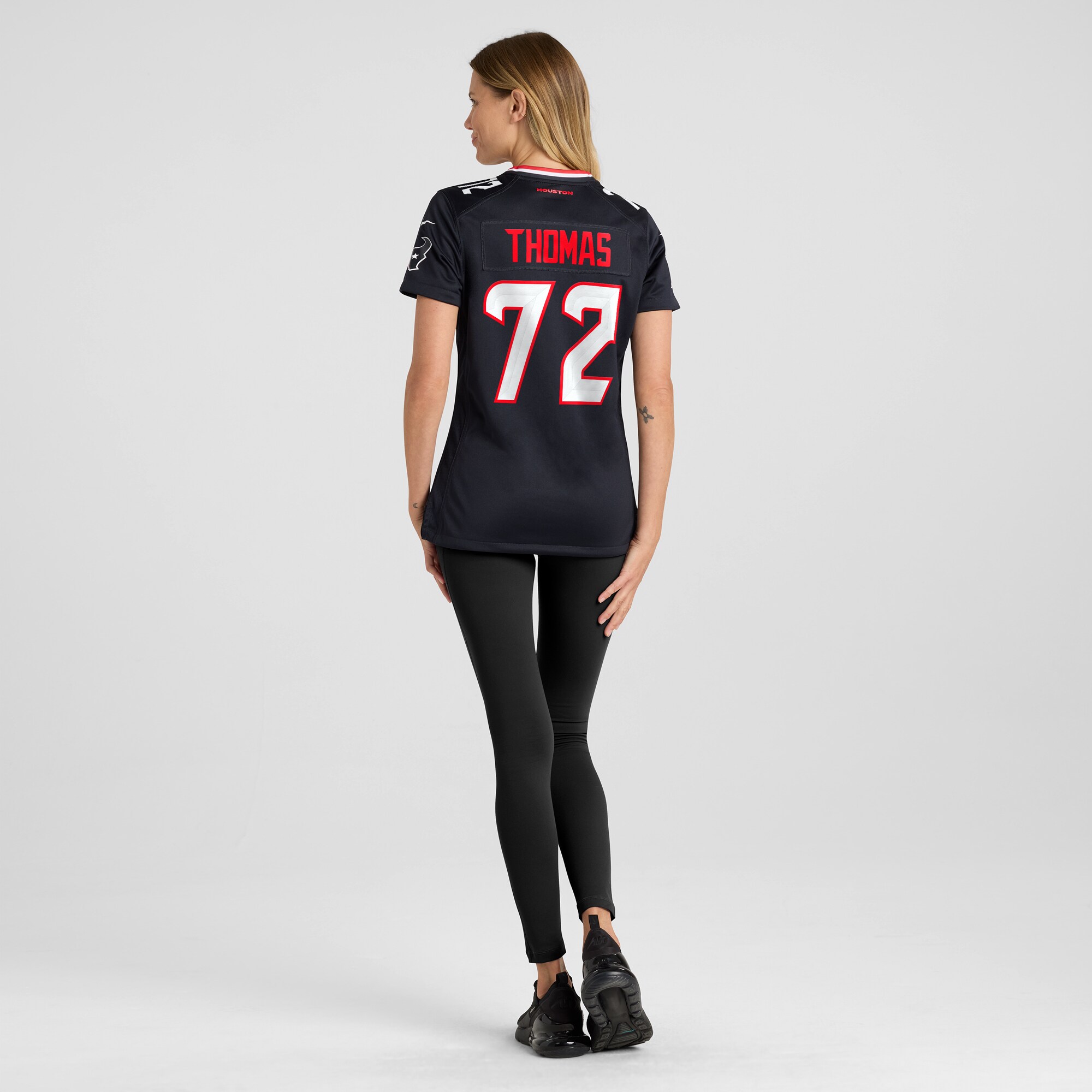 Houston Texans Jaylon Thomas Navy Team Game NFL Jersey Women's