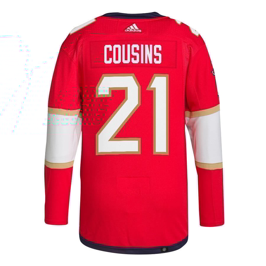 Nick Cousins 21 Florida Panthers 2024 Playoffs Patch Home Red NHL Jersey Men's