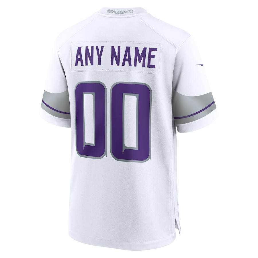Minnesota Vikings Alternate Game Custom White NFL Jersey Men's