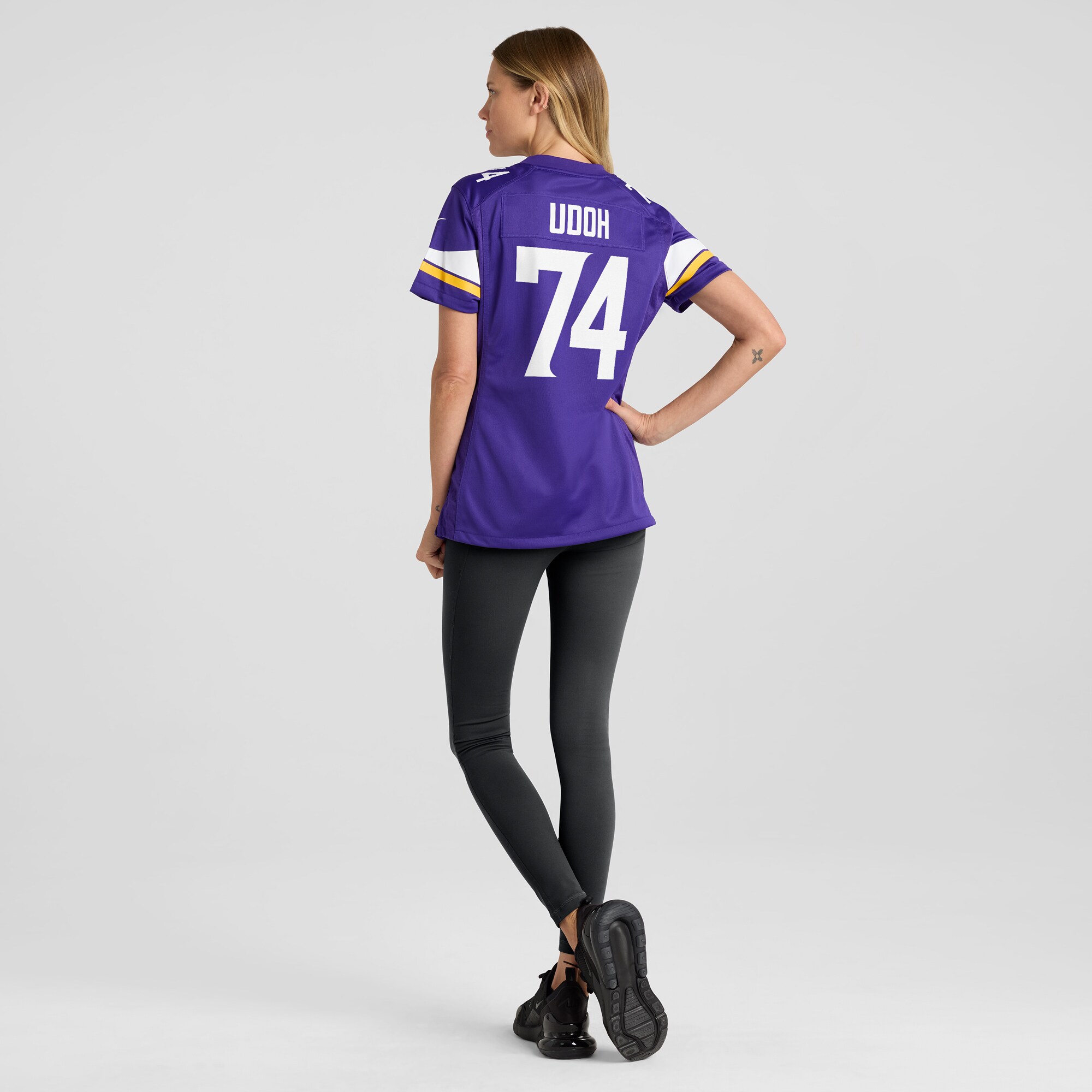 Minnesota Vikings Oli Udoh Purple Game NFL Jersey Women's