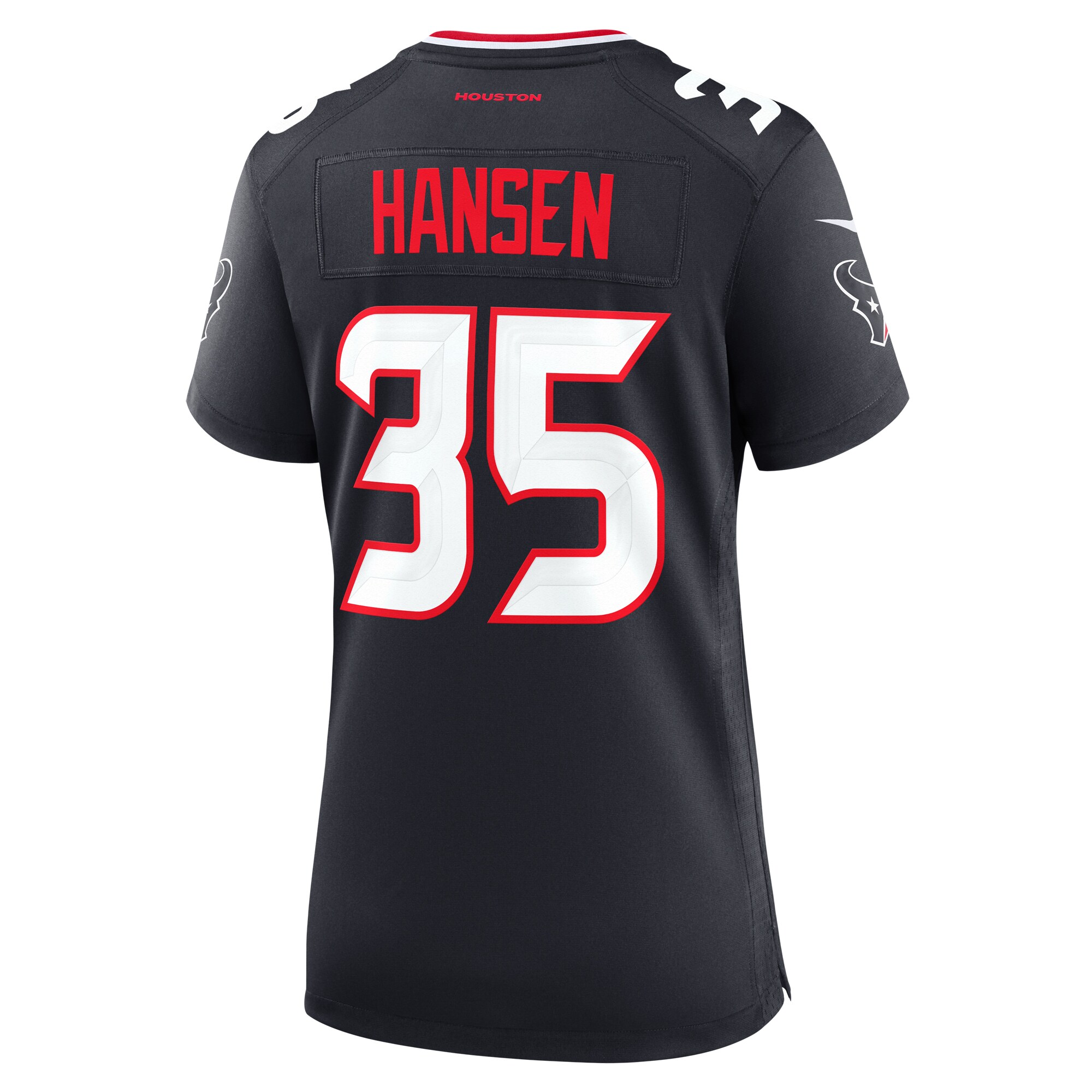 Houston Texans Jake Hansen Navy Team Game NFL Jersey Women's