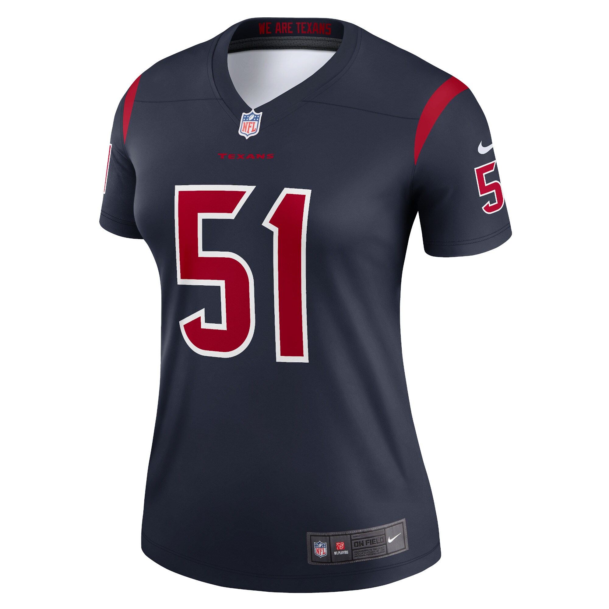Houston Texans Will Anderson Jr. Navy Team Legend Player Performance Top NFL Jersey Women's