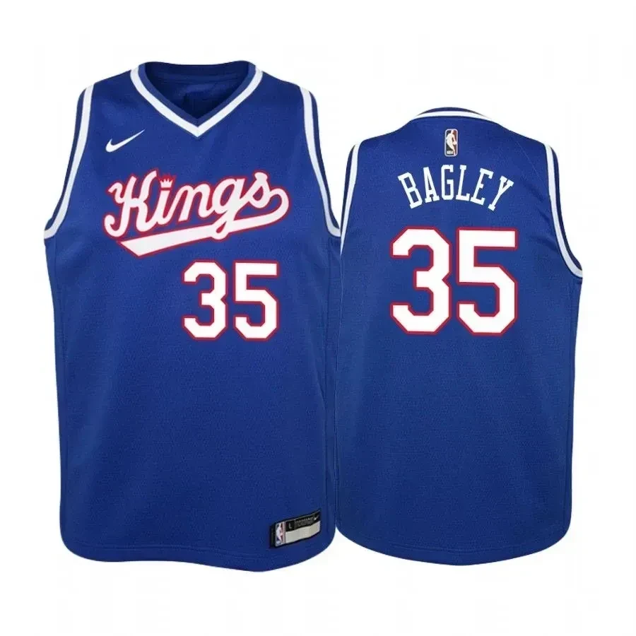 Marvin Bagley Sacramento Kings Royal Hardwood Classics  NBA Jersey Youth