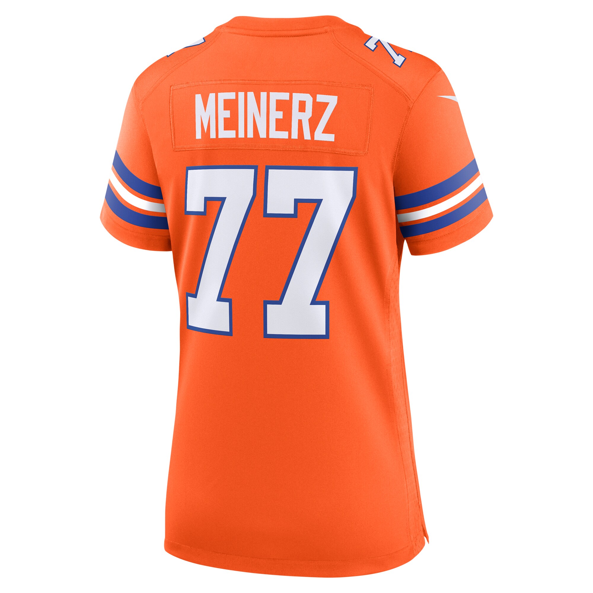 Denver Broncos Quinn Meinerz Orange Mile High Collection 1977 Throwback Player Game NFL Jersey Women's