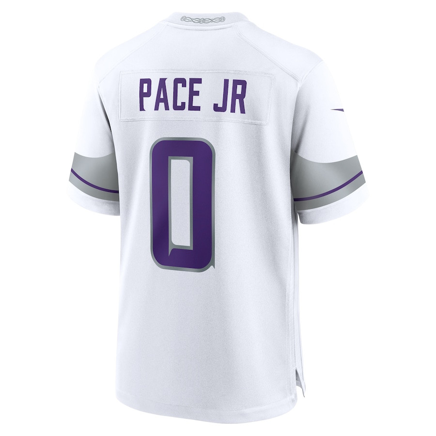 Ivan Pace Jr 0 Minnesota Vikings Alternate Game White NFL Jersey Men's