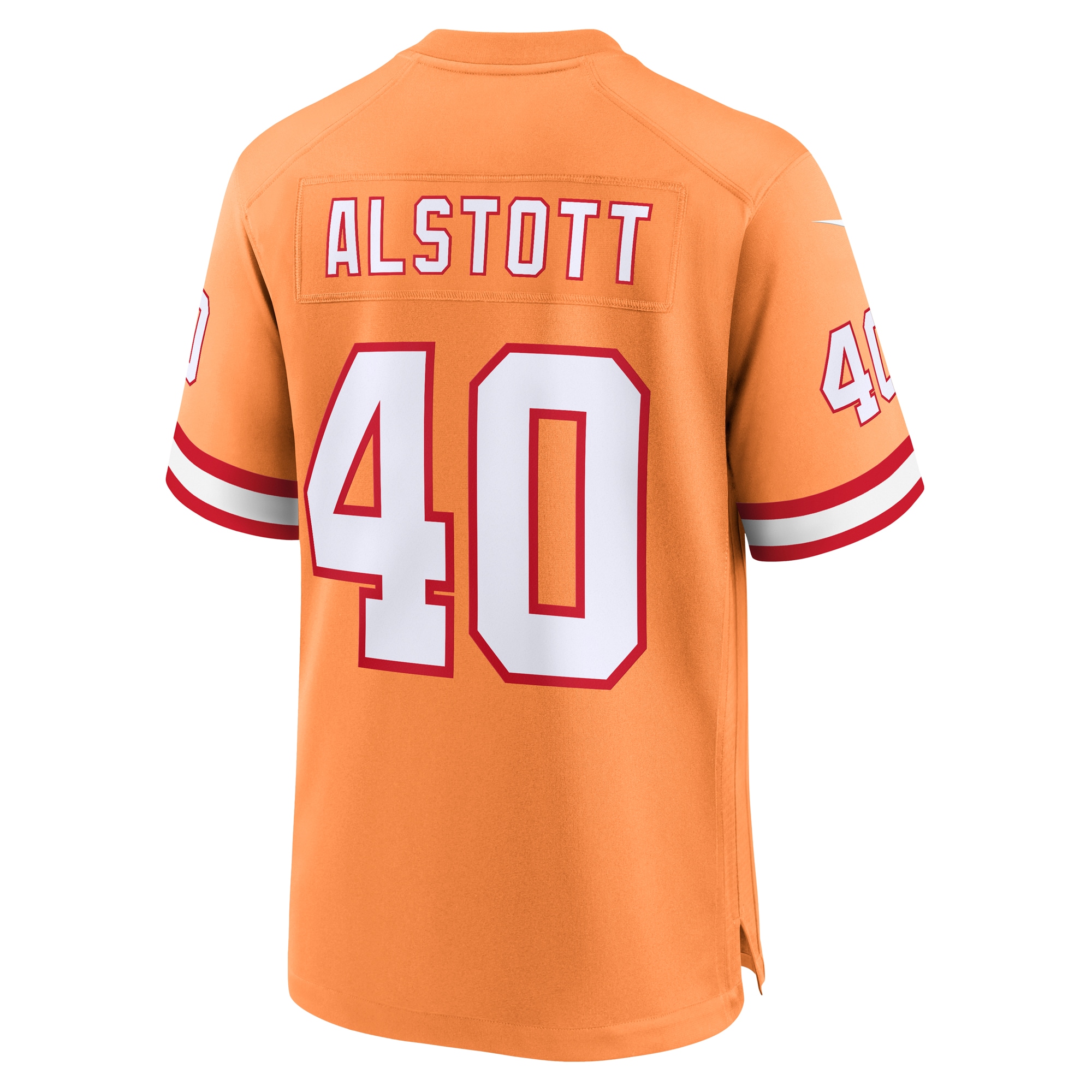 Tampa Bay Buccaneers Mike Alstott Orange Throwback Game NFL Jersey Men's