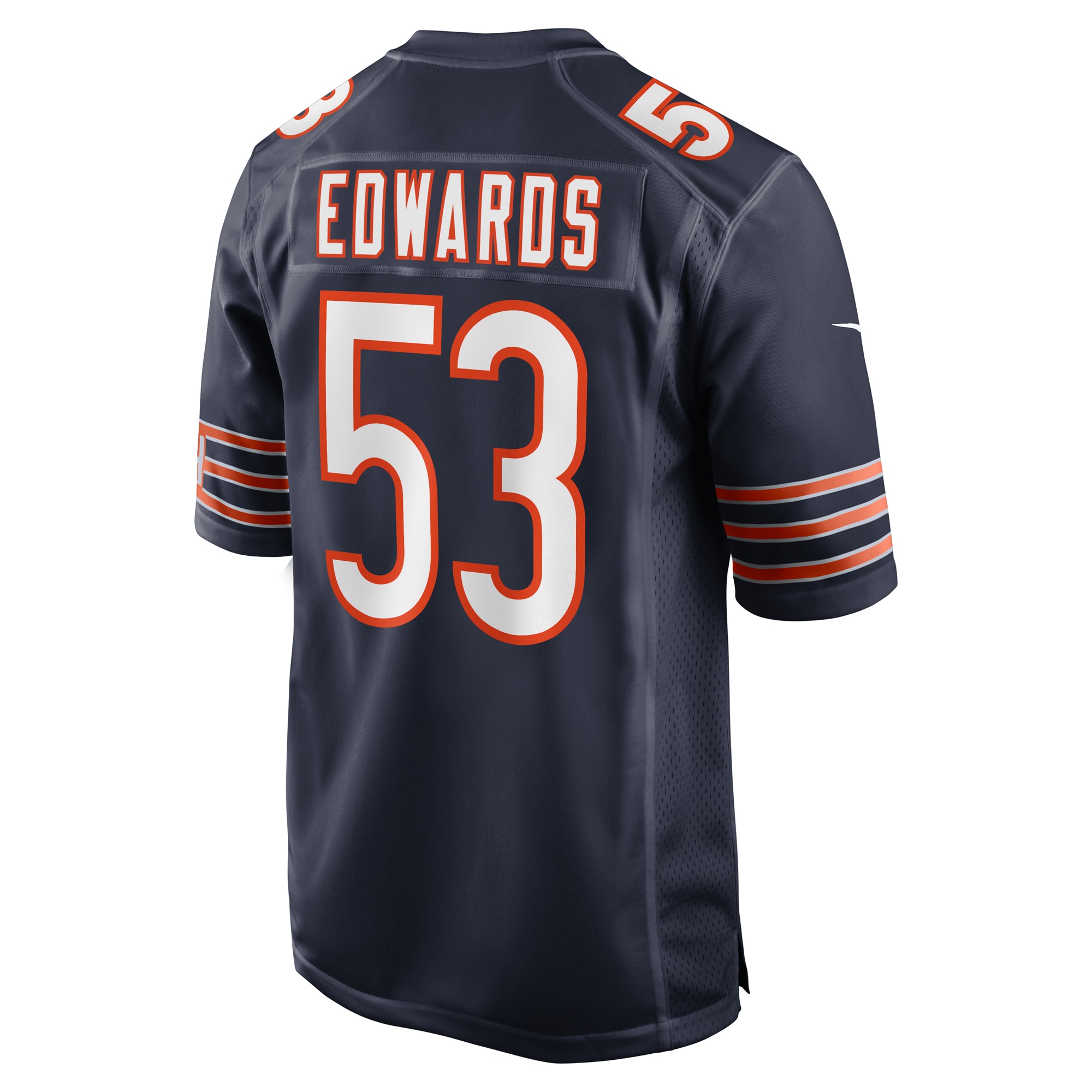 Chicago Bears TJ Edwards Navy Game Player NFL Jersey Men's