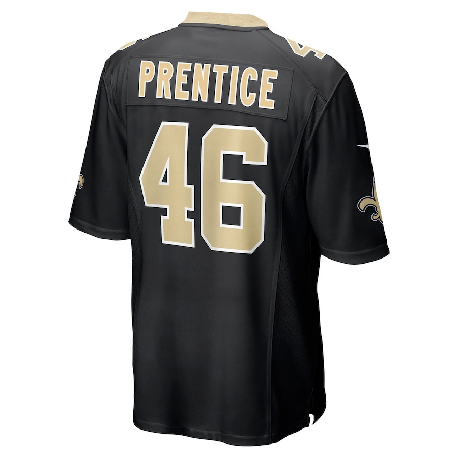 Adam Prentice 46 New Orleans Saints Game Black NFL Jersey Men's