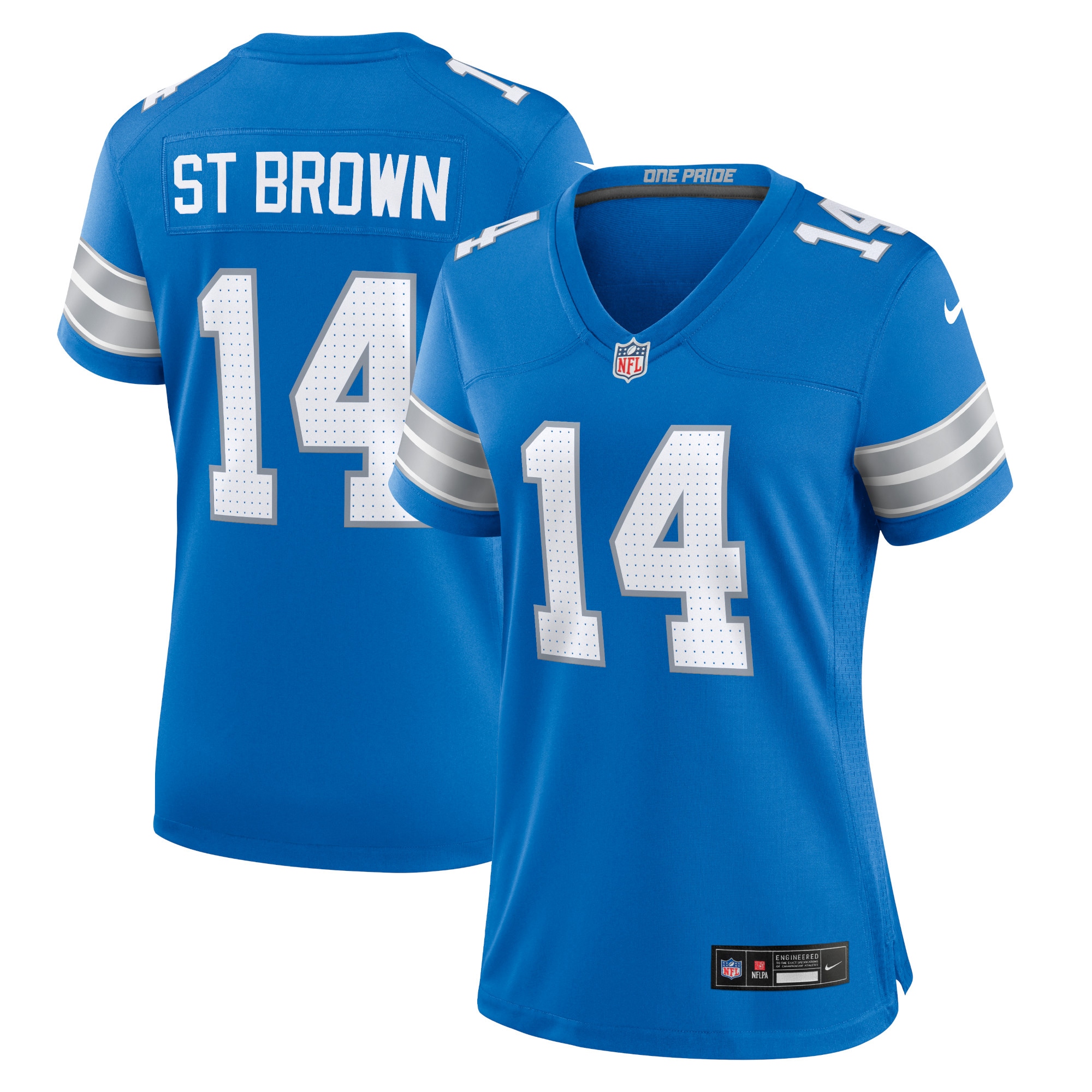 Detroit Lions Amon-Ra St. Brown Blue Team Game NFL Jersey Women's