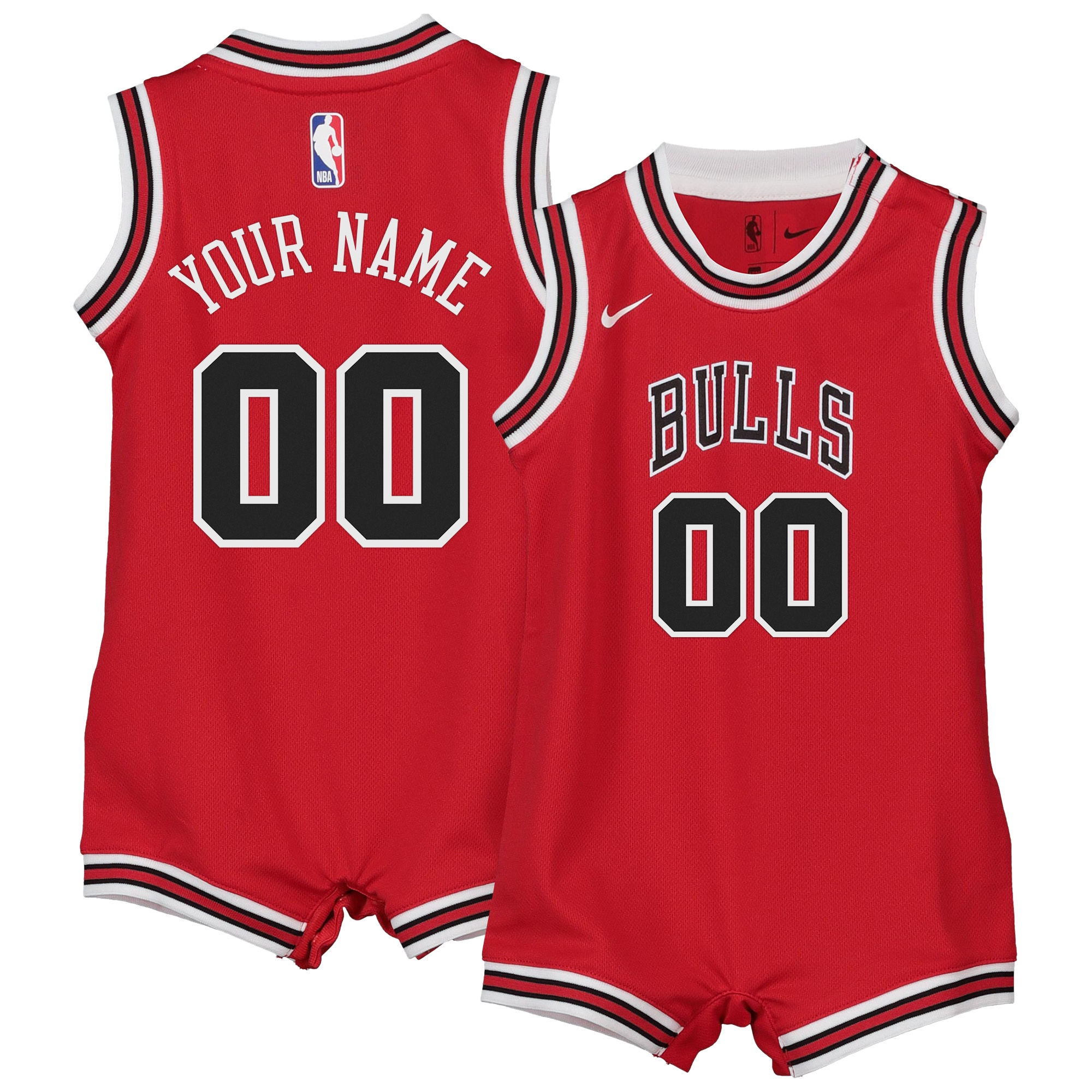 Chicago Bulls Onesie Custom Infant NBA Jersey Men's